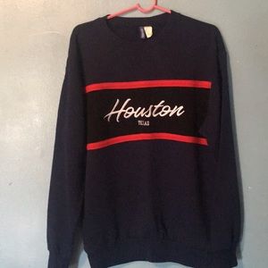 Dark blue/ Houston Texas sweatshirt